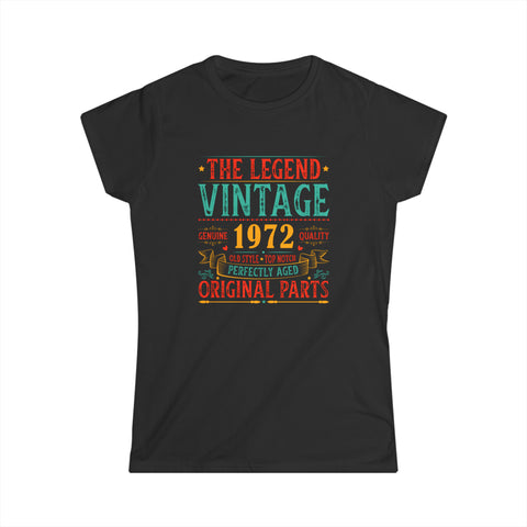 Vintage 1972 TShirt Women Limited Edition BDay 1972 Birthday Shirts for Women