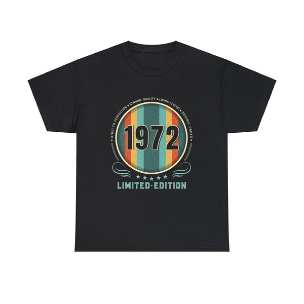 Vintage 1972 TShirt Men Limited Edition BDay 1972 Birthday Men Shirts Big and Tall Plus Size