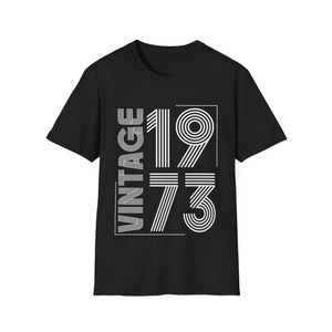 Vintage 1973 T Shirts for Men Retro Funny 1973 Birthday Men Shirts