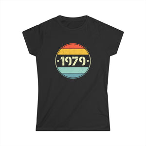 Vintage 1979 Birthday Shirts for Women Funny 1979 Birthday Womens T Shirts