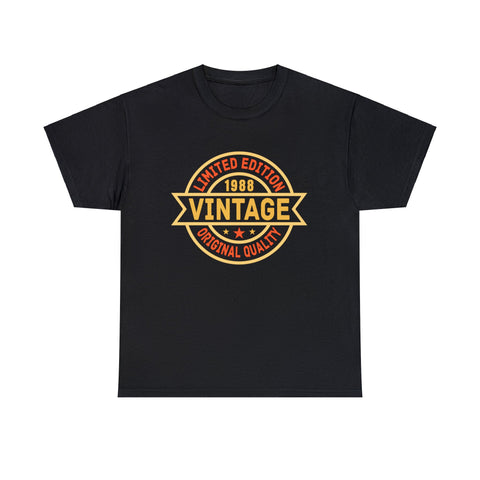 Vintage 1988 TShirt Men Limited Edition BDay 1988 Birthday Shirts for Men Plus Size Big and Tall