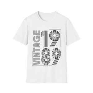 Vintage 1989 T Shirts for Men Retro Funny 1989 Birthday Mens T Shirts