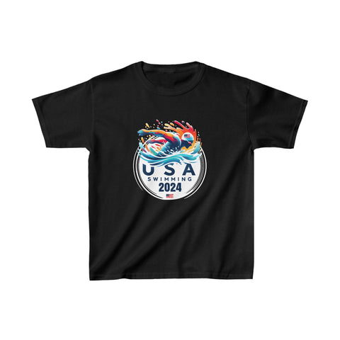 USA 2024 United States American Sport 2024 Swimming Shirts for Girls