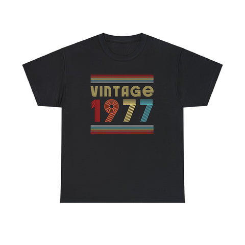 Vintage 1977 TShirt Men Limited Edition BDay 1977 Birthday Mens Tshirts for Men Big and Tall