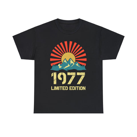 Vintage 1977 Limited Edition 1977 Birthday Shirts for Men Shirts for Men Plus Size Big and Tall