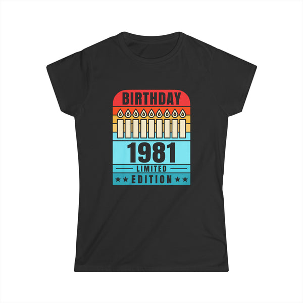 Vintage 1981 TShirt Women Limited Edition BDay 1981 Birthday Womens T Shirts