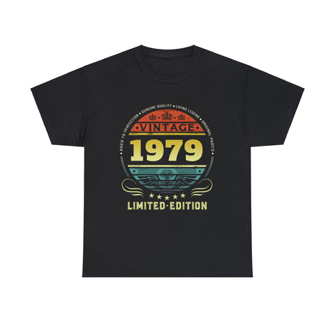 Vintage 1979 Limited Edition 1979 Birthday Shirts for Men Big and Tall Tshirts Shirts for Men