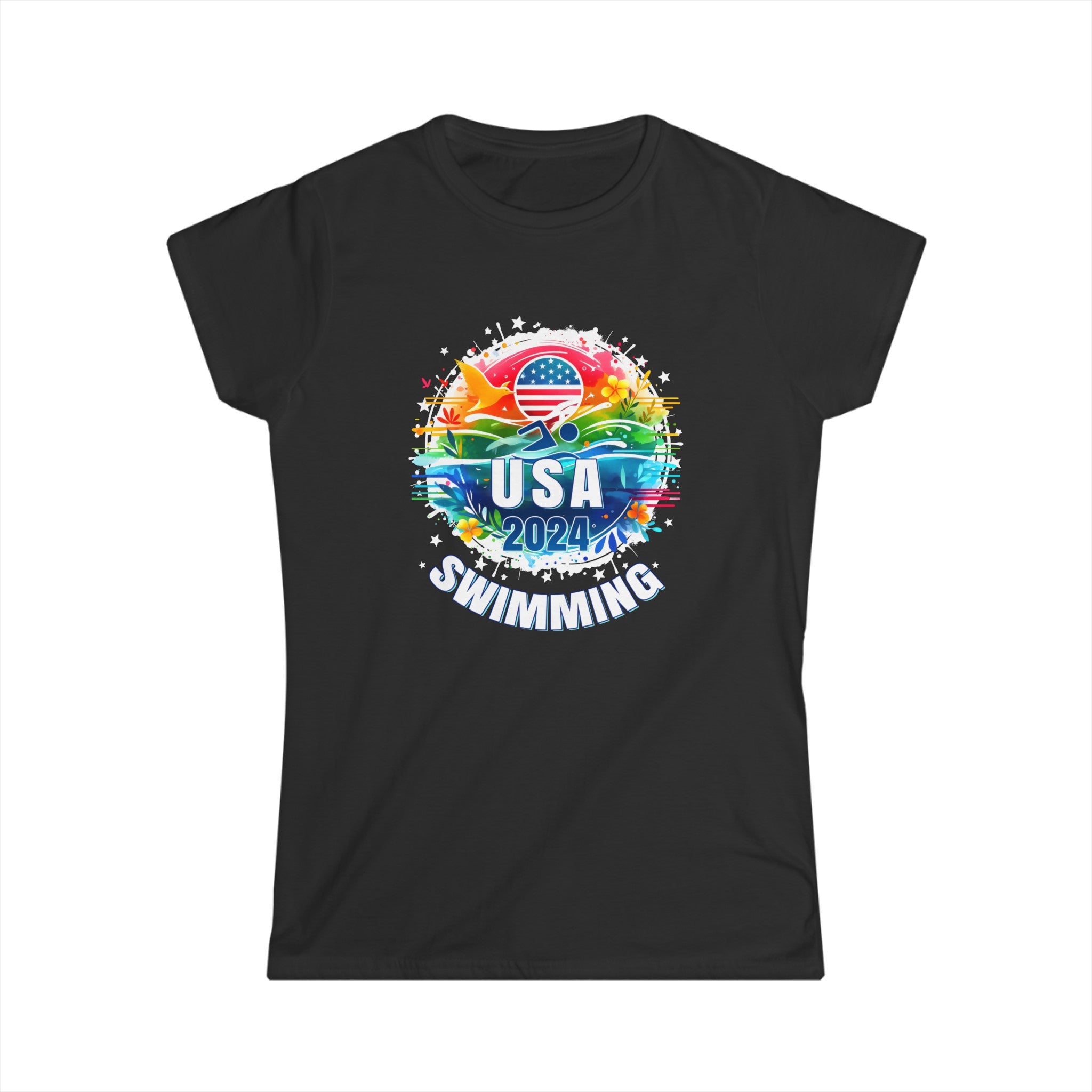 USA 2024 United States American Sport 2024 Swimming Womens T Shirt