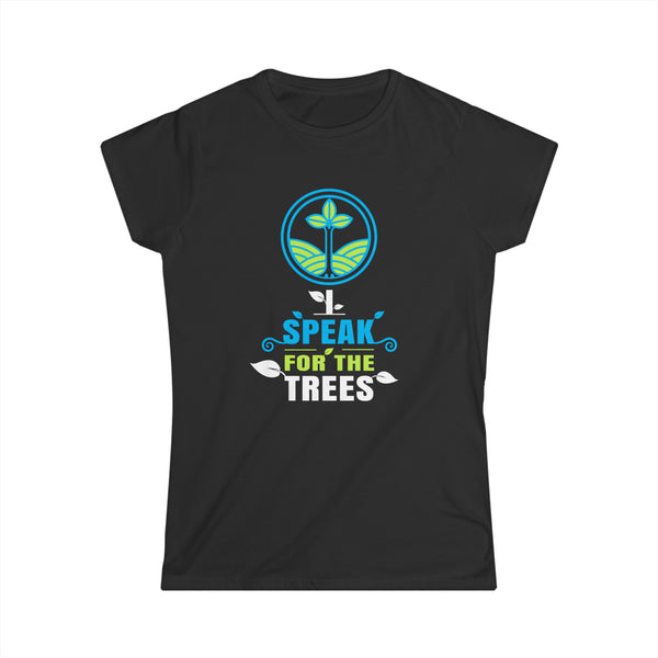 I Speak For Trees Earth Day Save Earth Inspiration Hippie Womens Shirt