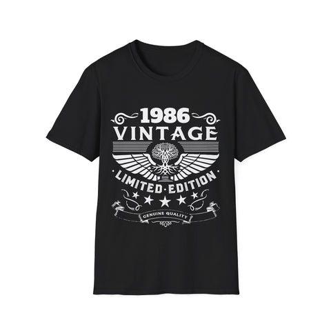 Vintage 1986 TShirt Men Limited Edition BDay 1986 Birthday Mens Tshirts