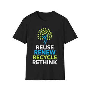 Peace Love Recycle Earth Day Funny Quote Teachers Recycle Mens T Shirt