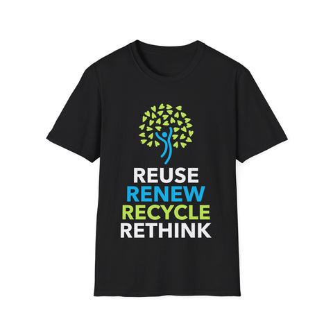 Peace Love Recycle Earth Day Funny Quote Teachers Recycle Mens T Shirt