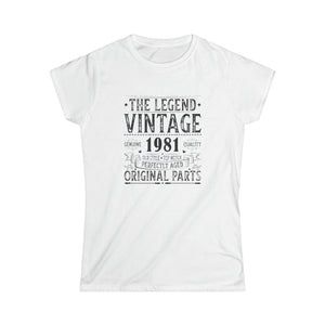 Vintage 1981 TShirt Women Limited Edition BDay 1981 Birthday Shirts for Women