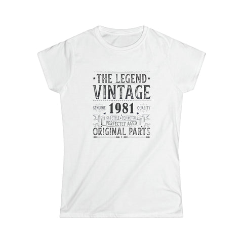 Vintage 1981 TShirt Women Limited Edition BDay 1981 Birthday Shirts for Women