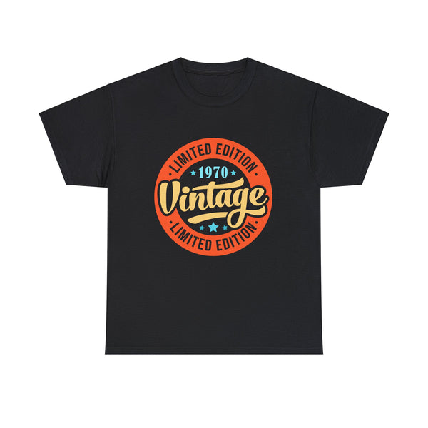 Vintage 1970 T Shirts for Men Retro Funny 1970 Birthday Big and Tall Tshirts Shirts for Men
