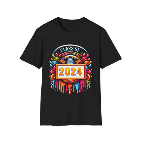 Class of 2024 Graduation School Vintage Senior 2024 Mens T Shirt