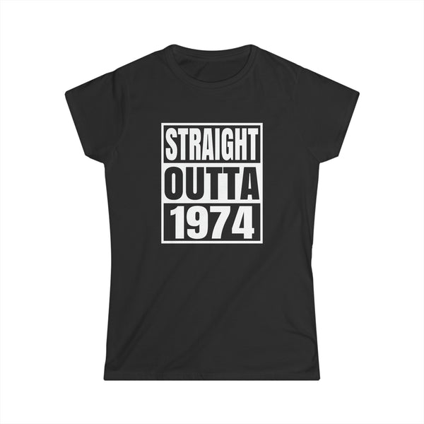 Vintage 1974 T Shirts for Women Retro Funny 1974 Birthday Womens Shirts