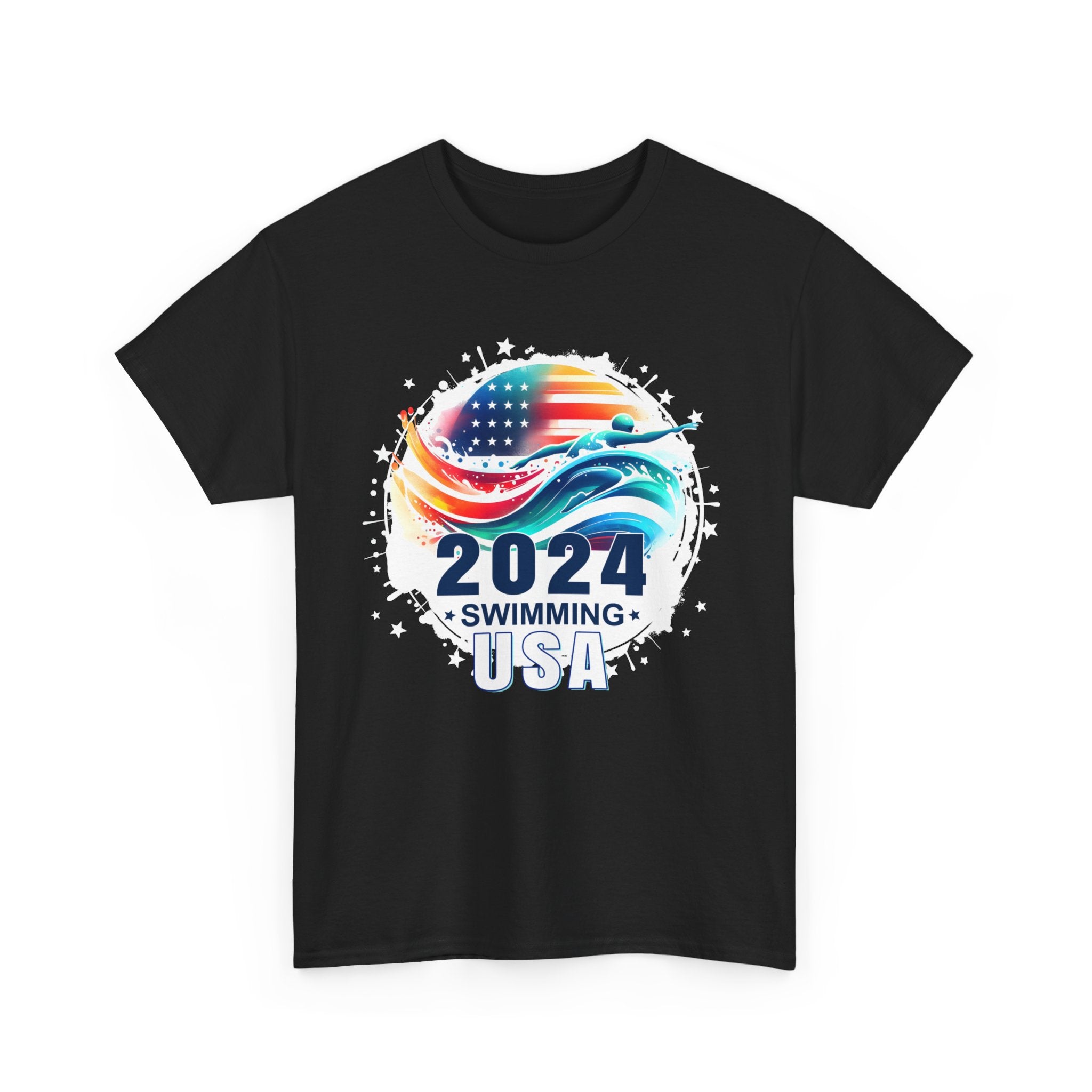 USA 2024 Summer Games Swimming 2024 USA Athlete Big and Tall Tshirts Shirts for Men