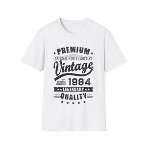 Vintage 1984 T Shirts for Men Retro Funny 1984 Birthday Mens Shirt