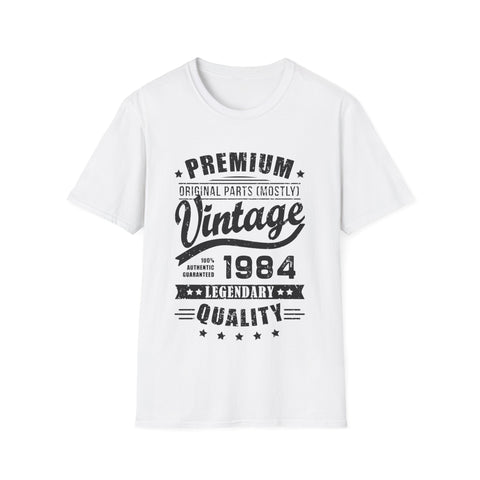 Vintage 1984 T Shirts for Men Retro Funny 1984 Birthday Mens Shirt