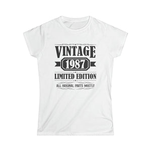 Vintage 1987 T Shirts for Women Retro Funny 1987 Birthday Women Tops