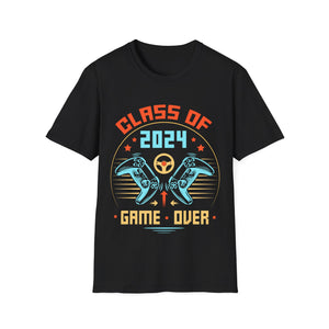 Game Over Class Of 2024 Shirt Students Funny Graduation Mens Shirts