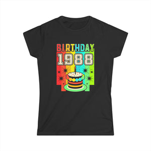 Vintage 1988 T Shirts for Women Retro Funny 1988 Birthday Womens T Shirts