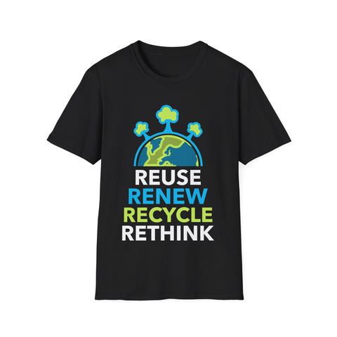 Environmental Earth Day Gift Environment Reduce Reuse Environment Mens Tshirts