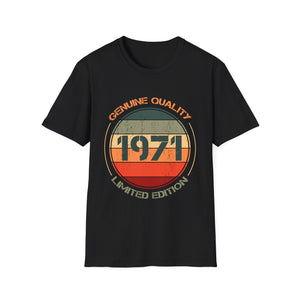 Vintage 1971 T Shirts for Men Retro Funny 1971 Birthday Mens T Shirt