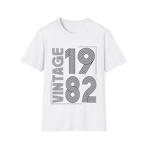 Vintage 1982 T Shirts for Men Retro Funny 1982 Birthday Mens T Shirt