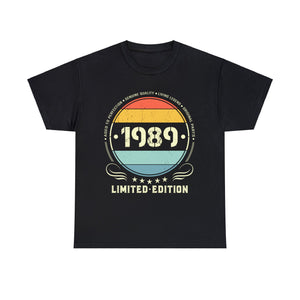 Vintage 1989 Limited Edition 1989 Birthday Shirts for Men Mens T Shirts Plus Size Big and Tall
