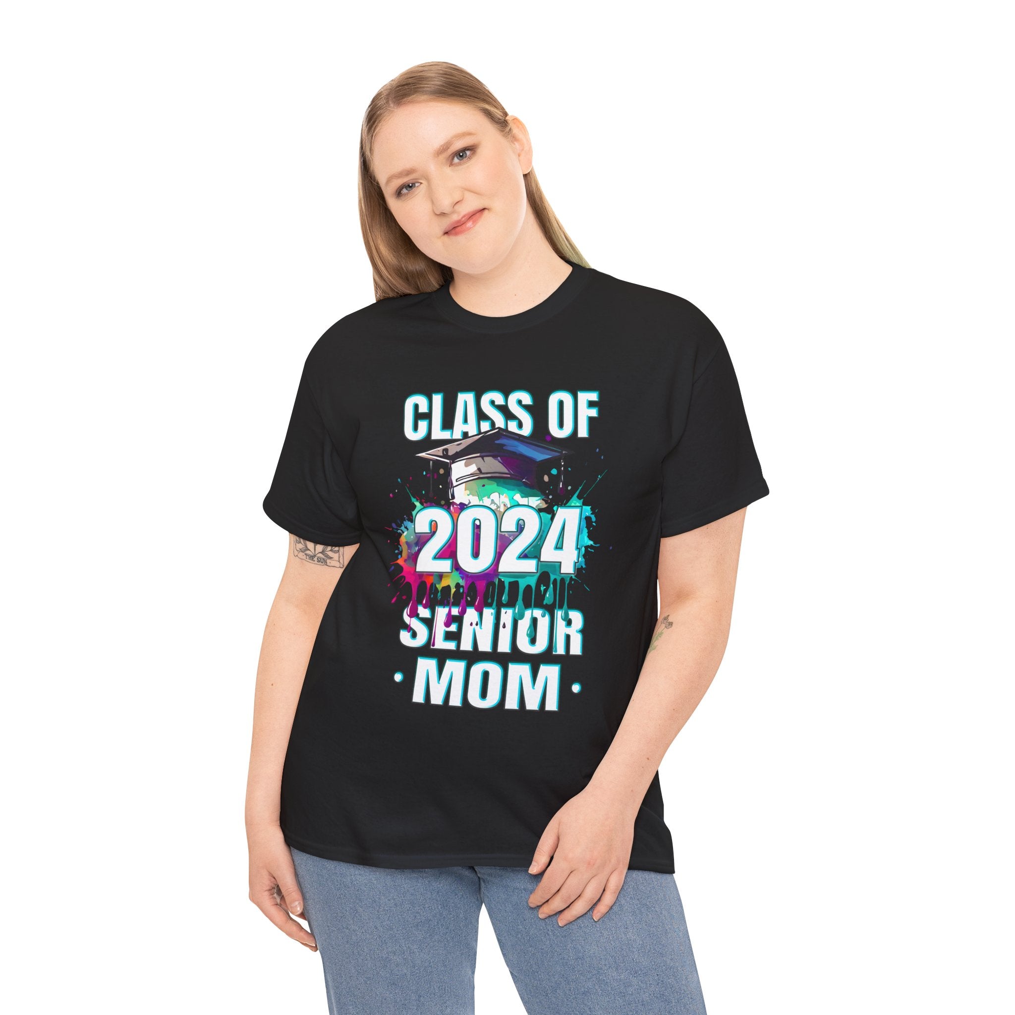 Senior Mom 24 Class of 2024 Graduation for Women Mother Plus Size Tops for Women