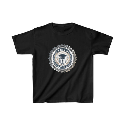 Class of 2028 Senior 2028 Graduation Vintage School Boys Shirts