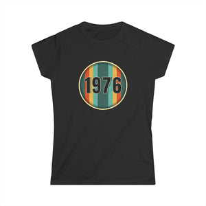 Vintage 1976 Birthday Shirts for Women Funny 1976 Birthday Womens Shirt