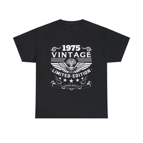 Vintage 1975 TShirt Men Limited Edition BDay 1975 Birthday Shirts for Men Plus Size Big and Tall