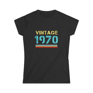 Vintage 1970 T Shirts for Women Retro Funny 1970 Birthday Womens T Shirt