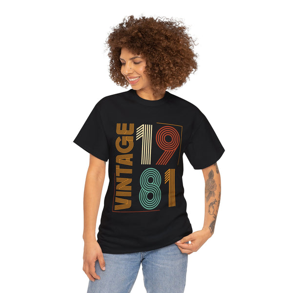 Vintage 1981 TShirt Women Limited Edition BDay 1981 Birthday Womens Shirt Plus Size
