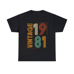 Vintage 1981 TShirt Men Limited Edition BDay 1981 Birthday Mens Shirt Plus Size Big and Tall