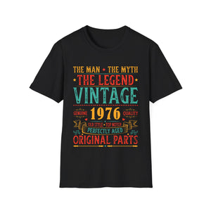 Vintage 1976 T Shirts for Men Retro Funny 1976 Birthday Mens T Shirts