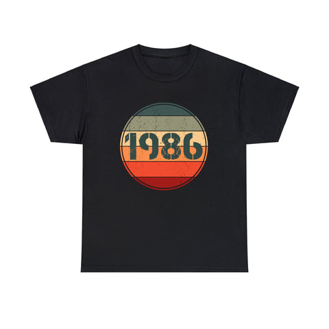 Vintage 1986 Birthday Shirts for Men Funny 1986 Birthday Big and Tall Tshirts Shirts for Men