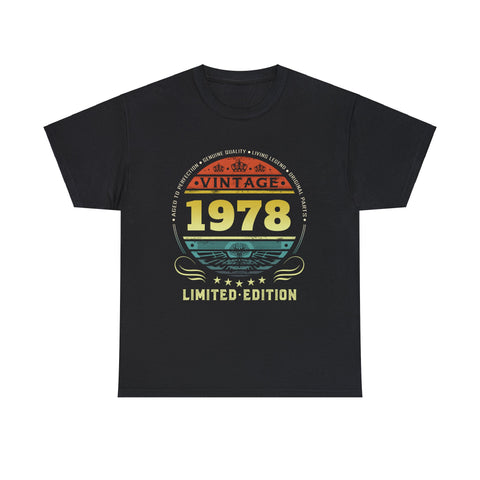 Vintage 1978 Limited Edition 1978 Birthday Shirts for Men Mens T Shirts Plus Size Big and Tall