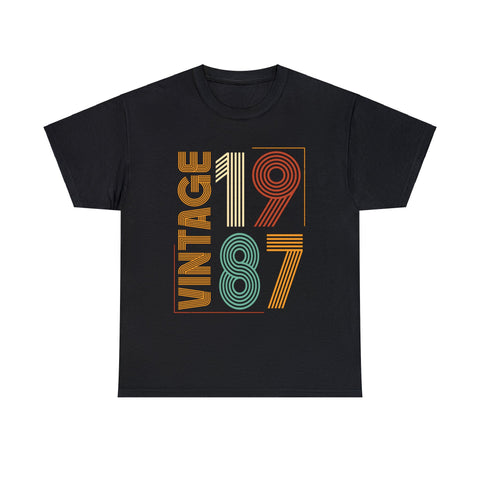 Vintage 1987 TShirt Men Limited Edition BDay 1987 Birthday Men Shirts Big and Tall Plus Size