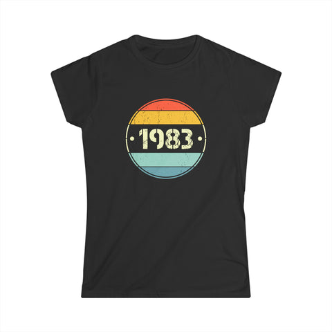 Vintage 1983 Birthday Shirts for Women Funny 1983 Birthday Womens T Shirts