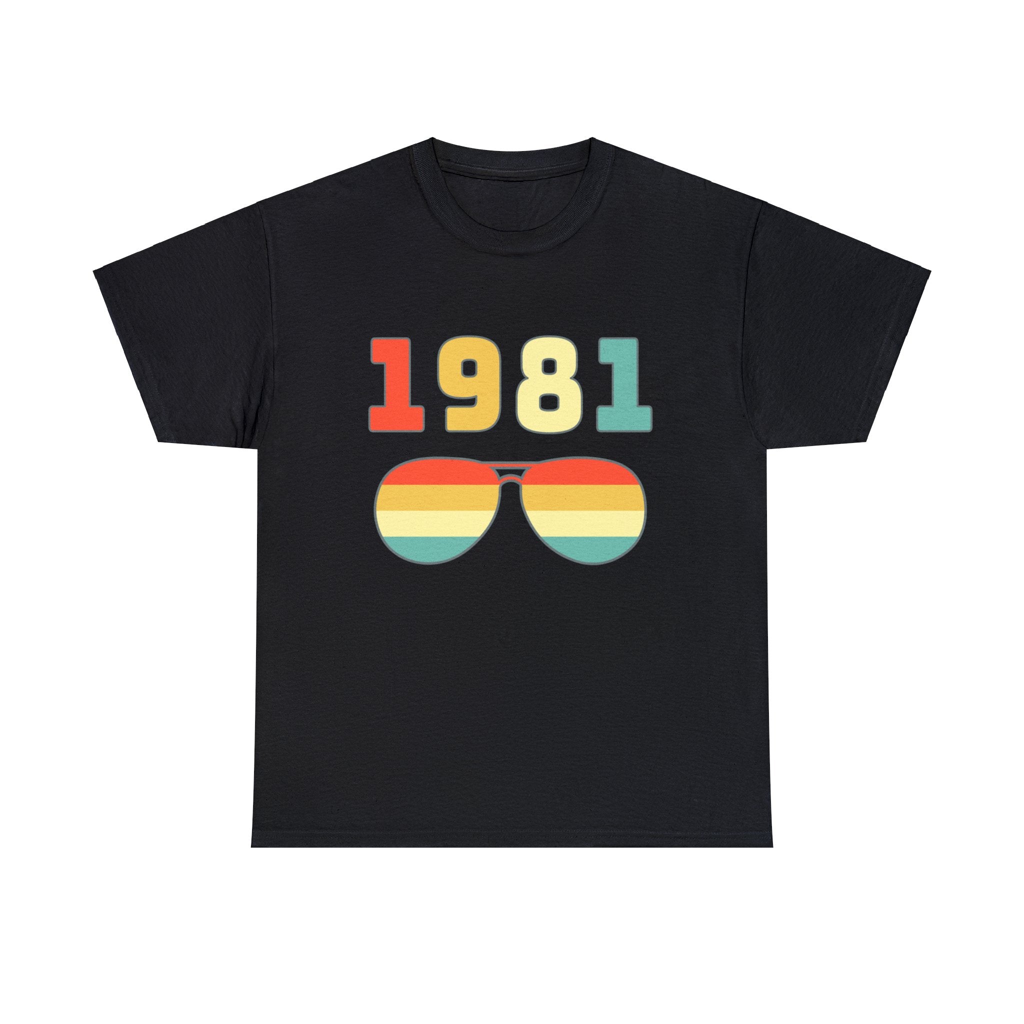 Vintage 1981 T Shirts for Men Retro Funny 1981 Birthday Mens Shirt Plus Size Big and Tall
