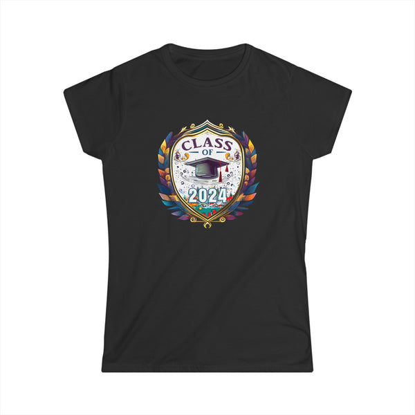 Senior 24 Class of 2024 Back to School Graduation 2024 Shirts for Women