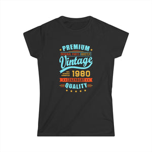 Vintage 1980 TShirt Women Limited Edition BDay 1980 Birthday Womens Shirt