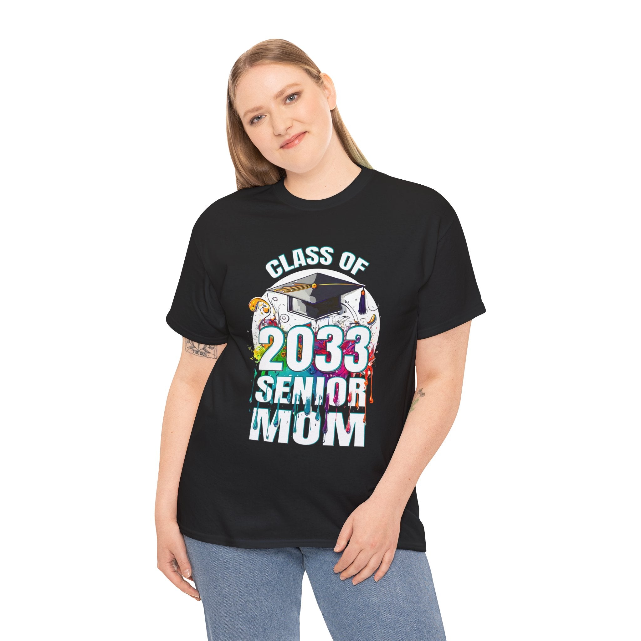 Proud Mom of 2033 Senior Class of 33 Proud Mom 2033 Tshirts Shirts for Women Plus Size