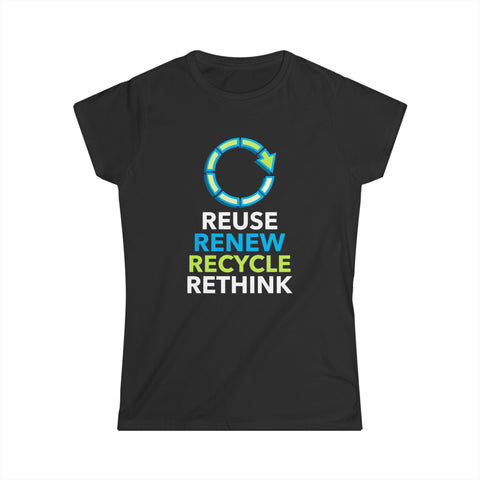 Earth Day Recycle Logo Vintage Recycling Gift Recycling Symbol Womens Shirts