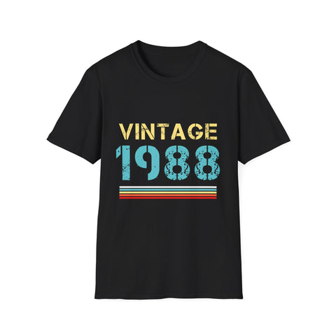 Vintage 1988 T Shirts for Men Retro Funny 1988 Birthday Mens T Shirts