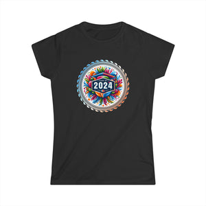 Class of 2024 Graduation School Vintage Senior 2024 Womens Shirt